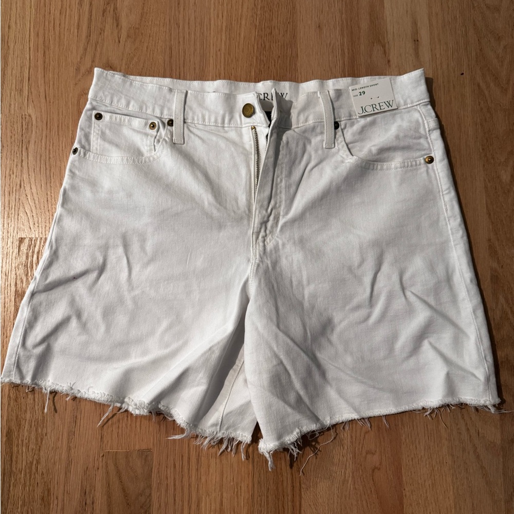 Jcrew mid length shorts high rise size 29